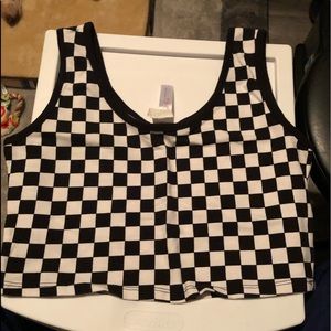 Black and white crop top